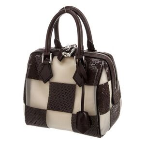 Louis Vuitton Limited Edition Brown Damier Optic Mesh Speedy Cube TPM Bag